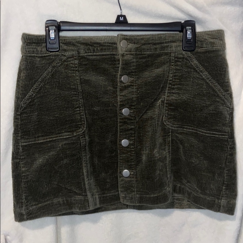 wild fable olive green coudoroy skirt